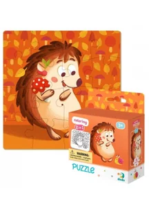 DOBRA FIRMA Puzzle + Kolorowanka Jeżyk 300119 - Puzzle - miniaturka - grafika 2