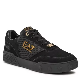 Półbuty męskie - Sneakersy EA7 Emporio Armani X8X121 XK359 M701 Triple Black+Gold - grafika 1