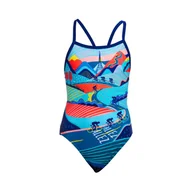 Stroje kąpielowe dla dziewczynek - Stroj kąpielowy dziewczęcy Funkita Vive La Funky Single Strap - miniaturka - grafika 1