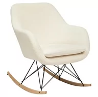 Fotele - Fotel bujany teddy biały Orvieto  83x80x65 cm - miniaturka - grafika 1