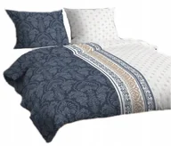 Pościel - pościel z flaneli 160x220 + 2x poszewka F 140 bizon niebieski - miniaturka - grafika 1