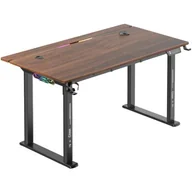 Biurka gamingowe - Biurko gamingowe COBRA Electra S CRF1423ELBNRGB Brązowy - miniaturka - grafika 1