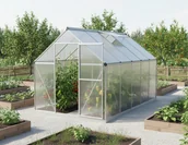 Szklarnie ogrodowe - LANITPLAST szklarnia SARANA 6x10 PC 4 mm srebrna LG4272 - miniaturka - grafika 1