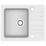 Zlewozmywaki - Biały granitowy zlewozmywak z ociekaczem W9-T25 - miniaturka - grafika 1