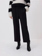 Spodnie damskie - Reserved - Spodnie z kantem - czarny - miniaturka - grafika 1