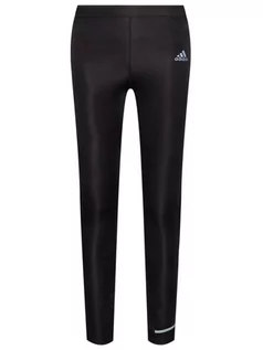 Spodnie sportowe męskie - Adidas Legginsy Own The Run ED9288 Czarny Slim Fit - grafika 1