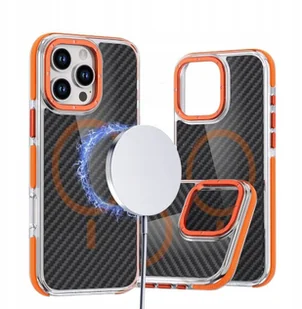 Futerał FIBER kompatybilny z MagSafe do XIAOMI Redmi 14C / POCO C75 4G pomarańczowy - Etui i futerały do telefonów - miniaturka - grafika 1