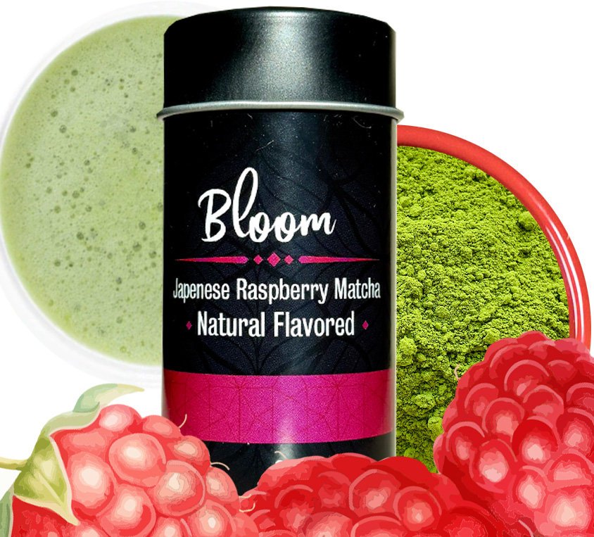 Malinowa Matcha w Metalowej Puszce 30g Bez Sztucznych Dodatków Malina Zielona Herbata Premium Ceremonialna Jakość