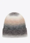 Rękawiczki - Czapka zimowa damska w stylu ombre szaro - beżowa - Wittchen - miniaturka - grafika 1