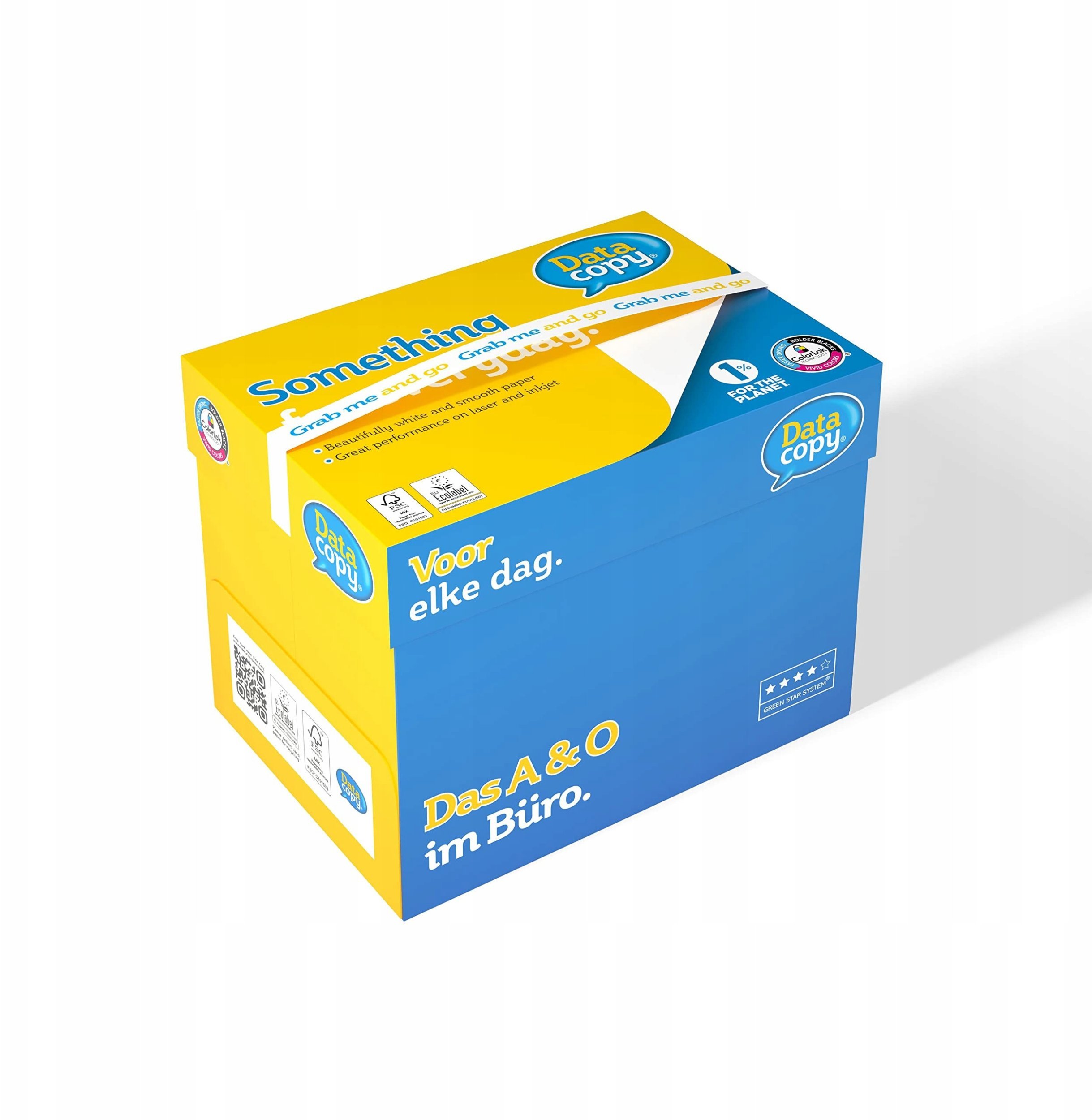 Kopipapir Data Copy 80g A4 m/4 huller 500ark/pak