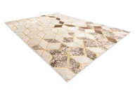 Dywany - Dywan MEFE nowoczesny B400 Kostka, geometryczny 3D - Strukturalny, dwa poziomy runa krem / beż beżowy 120x170 cm - miniaturka - grafika 1