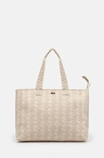 Lacoste torebka bawełniana kolor beżowy NU4994PB - Torebki damskie - miniaturka - grafika 1