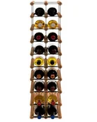 Stojaki na wino - Regał Na Wino Stojak Na 18 Butelek Szklanych/ Pet — Rw-8/ 2X9 — Brązowy Brązowy Metal + Drewno Rw-8-2X9-18_O_Br / Wamar-Sosenka - miniaturka - grafika 1