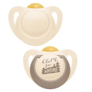 NUK lateksowy smoczek uspokajający For Nature (0-6 miesięcy) x 2 szt (beżowy) - Smoczki uspokajające - miniaturka - grafika 1