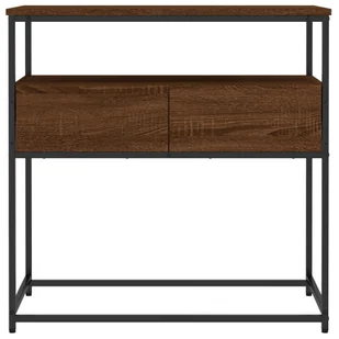 Stolik konsolowy, brązowy dąb, 75x40x75 cm Lumarko! - Konsole i sekretarzyki - miniaturka - grafika 7