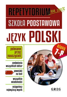 Greg Repetytorium - szkoła podstawowa. Język polski, klasy 7-8 praca zbiorowa - Podręczniki dla szkół podstawowych - miniaturka - grafika 1