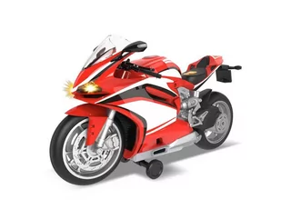Dumel Flota Miejska Motocykl sportowy czerwony - Samochody i pojazdy dla dzieci - miniaturka - grafika 1