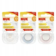 Smoczki uspokajające - NUK SMOCZEK USP 0-6M STAR 10730717 1/6 - miniaturka - grafika 1