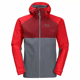 Kurtki męskie - Jack Wolfskin Męska kurtka Mount Isa czerwony (Fiery Red) M 1114061 - grafika 1