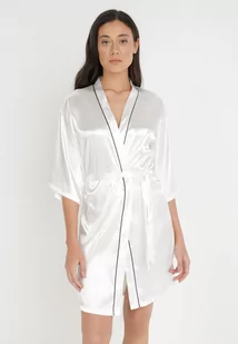 Biały Szlafrok Aedora - Szlafroki damskie - miniaturka - grafika 1