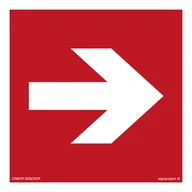 Systemy ekspozycyjne i znaki informacyjne - BA011 KIERUNEK DO MIEJSCA ROZMIESZCZENIA SPRZĘTU POŻARNICZEGO LUB URZĄDZENIA OSTRZEGAJĄCEGO, KS - FOLIA PODŁOGOWA FOTOLUMINESCENCYJNA; (150X150MM) - miniaturka - grafika 1