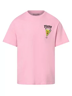 Koszulki męskie - Jack & Jones - T-shirt męski  JORTaco, różowy - grafika 1