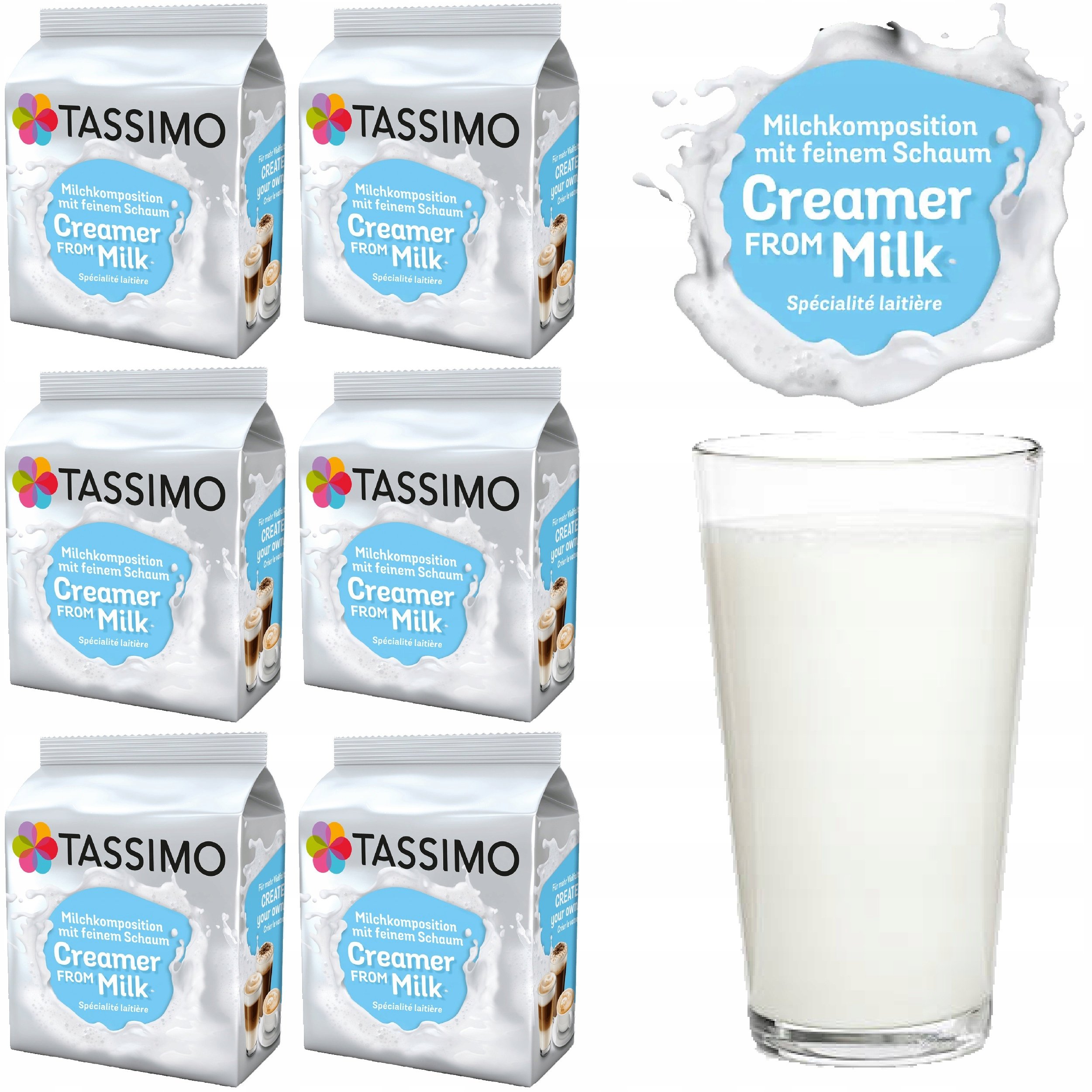 Kapsułki Tassimo Mleko 96 kapsułek 6 x 16