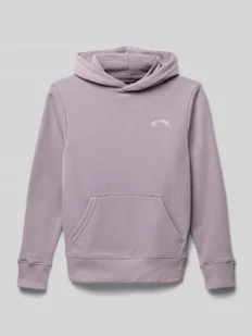 Bluza z kapturem, kieszenią kangurką i wyhaftowanym logo - Swetry dla chłopców - miniaturka - grafika 1
