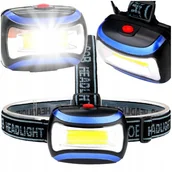 Latarki - Latarka Czołowa Turystyczna Czołówka Na Głowę Led Mocna Lampka Tryby - miniaturka - grafika 1