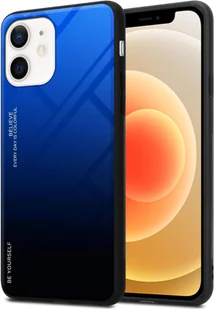 Etui Cadorabo do Apple iPhone 12 MINI Etui ochronne w kolorze czarnym Etui na telefon komórkowy Etui TPU Etui ze szkła hartowanego - Etui i futerały do telefonów - miniaturka - grafika 1