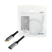 Adaptery i przejściówki - LogiLink USB 3.2 USB-C M/F 0.5 m CUA0105 - miniaturka - grafika 1