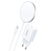 Ładowarki do telefonów - Choetech ładowarka indukcyjna MagSafe + adapter PD5005 biały (T517-F) - miniaturka - grafika 1