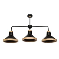Lampy sufitowe - Milagro Salma MLP6297 lampa wisząca zwis 3x60W E27 czarna - miniaturka - grafika 1