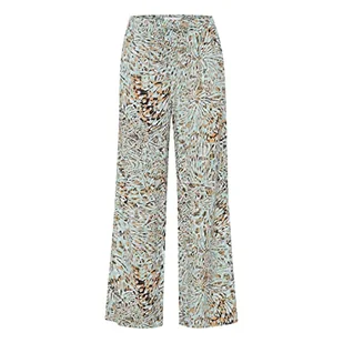 ICHI Damskie spodnie swobodne, 202004/Eggshell Blue Aop, 36 - Spodnie damskie - miniaturka - grafika 1