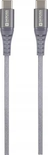 Kabel USB Skross USB-C - USB-C 1.2 m Szary SKCA0017C-C120CN - Kable USB - miniaturka - grafika 1