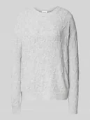 Swetry damskie - Sweter z dzianiny z fakturowanym wzorem model ‘LASSIA’ - miniaturka - grafika 1