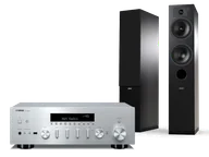 Zestawy stereo - Yamaha R-N600A (srebrny) + Tesi 5 (czarny) - miniaturka - grafika 1