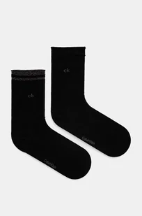 Calvin Klein skarpetki 4-pack damskie kolor czarny 701229442 - Skarpetki damskie - miniaturka - grafika 1
