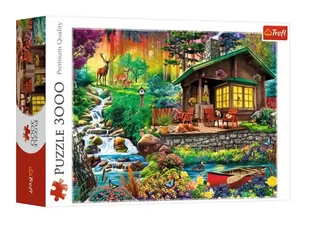 Trefl Puzzle 3000 elementów Chatka w lesie 33074 - Puzzle - miniaturka - grafika 3