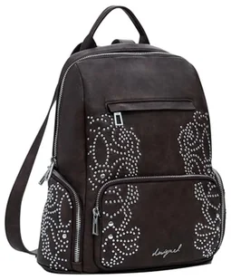 Desigual Back_Poker, Akcesoria PU Backpack Mini Women, Medium, Brązowy brązowy, M - Torebki damskie - miniaturka - grafika 1