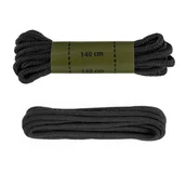 Akcesoria obuwnicze - Mil-Tec Sznurówki 140cm Poliestrowe Czarne - miniaturka - grafika 1