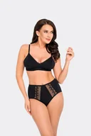 Komplety bielizny - Figi Damskie Z Wysokim Stanem Babell Kod 199 Czarne Xxl - miniaturka - grafika 1