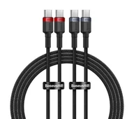 Kable USB - Baseus Cafule USB-C do USB-C 100W 2m 2szt Czerwono-czarny Szaro-czarny - miniaturka - grafika 1