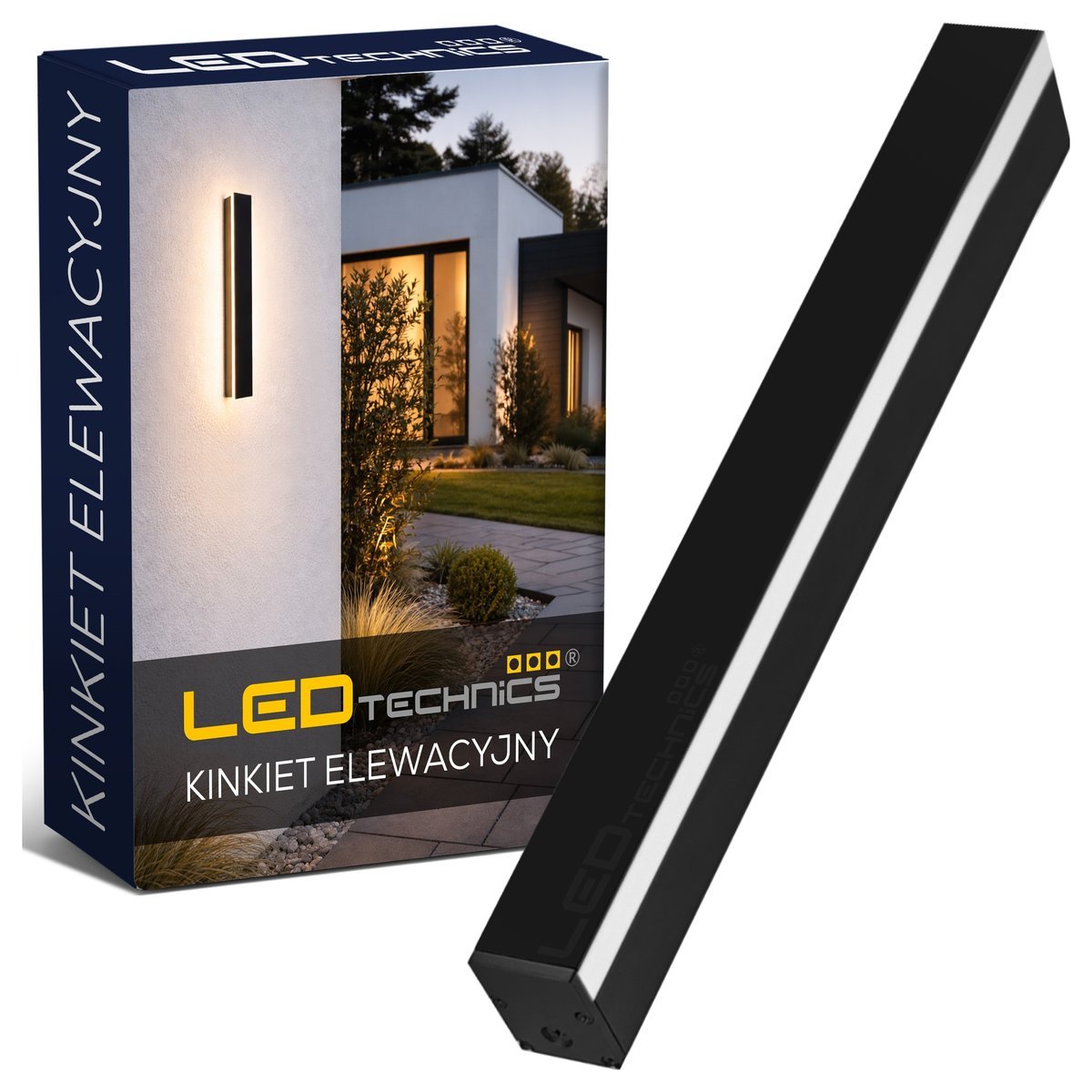 Lampa Ścienna Elewacyjna Ogrodowa Kinkiet Zewnętrzny IP65 9W LED CCD 30cm