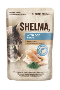 Bezzbożowa mokra karma dla kota bogata w dorsza w sosie Shelma 85g - Mokra karma dla kotów - miniaturka - grafika 1