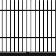 Ogrodzenia - Polbram Brama przesuwna Majorka 4x1,5 m prawa czarna automat - miniaturka - grafika 1