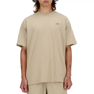 Koszulki sportowe męskie - Koszulka New Balance MT41533SOT - beżowa - grafika 1