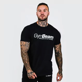 Koszulki sportowe męskie - GymBeam Koszulka Make Muscles Black XXXL - grafika 1