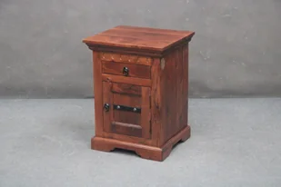 Szafka Nocna Oxford #271Drewniana 45X40X60 Cm Akacja Lakierowana B 5020 - Szafki nocne - miniaturka - grafika 1