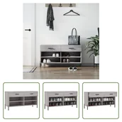 Szafki na buty - The Living Store Ławka na buty szara Sonoma 102x35x55 cm Materiał drewnopochodny - miniaturka - grafika 1